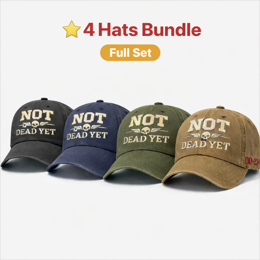 💥Flash Sale – Up to 50% Off! 🧢NOT DEAD YET Veteran Dad Hat