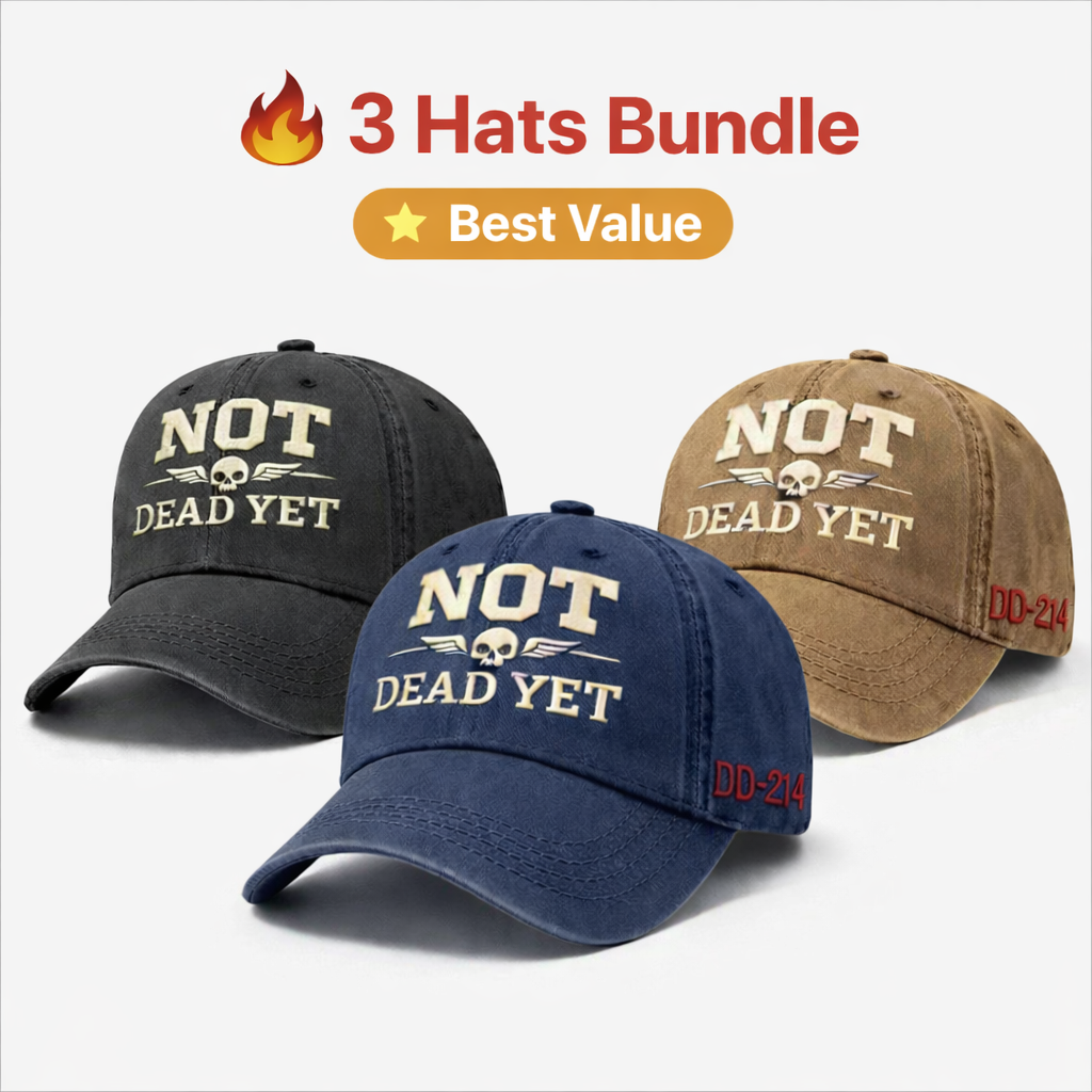 💥Flash Sale – Up to 50% Off! 🧢NOT DEAD YET Veteran Dad Hat