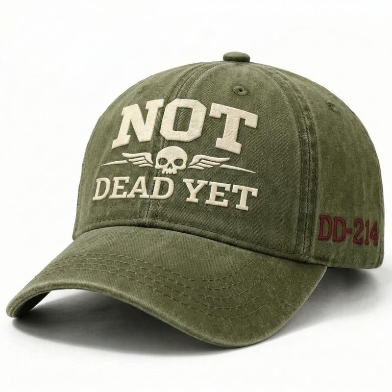 💥Flash Sale – Up to 50% Off! 🧢NOT DEAD YET Veteran Dad Hat